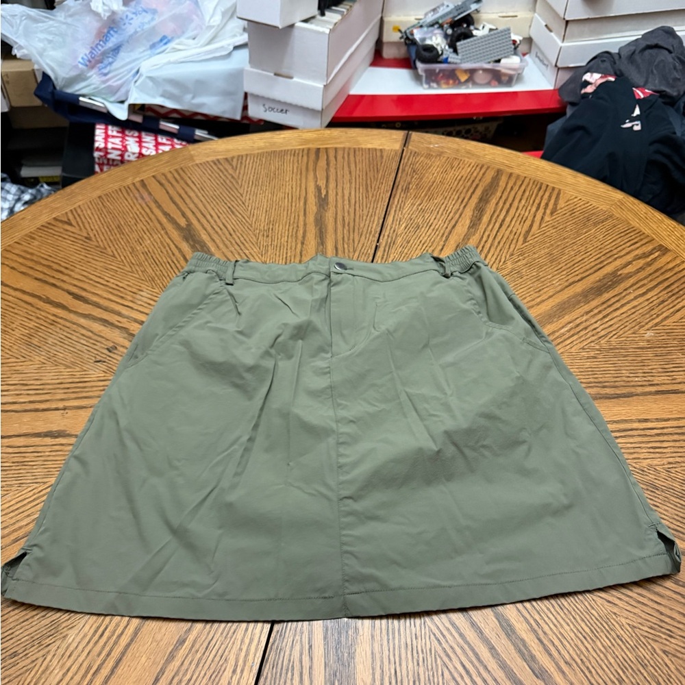 Chic Olive A-Line Skirt